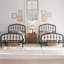 Metal Bed with Arched Headboard and Footboard-366383309-366383311