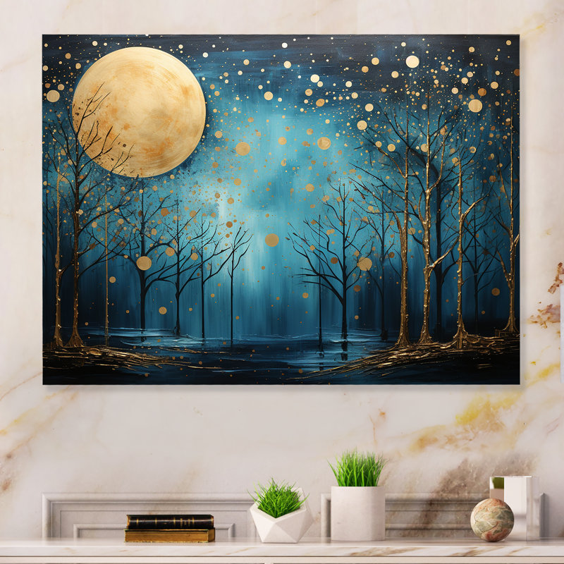 «Azure Ascension Moonlight Forest» sur, H 12 po x l 20 po x P 1 po