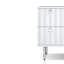 Table de chevet avec 2 tiroirs au fini blanc et chrome Chrisman