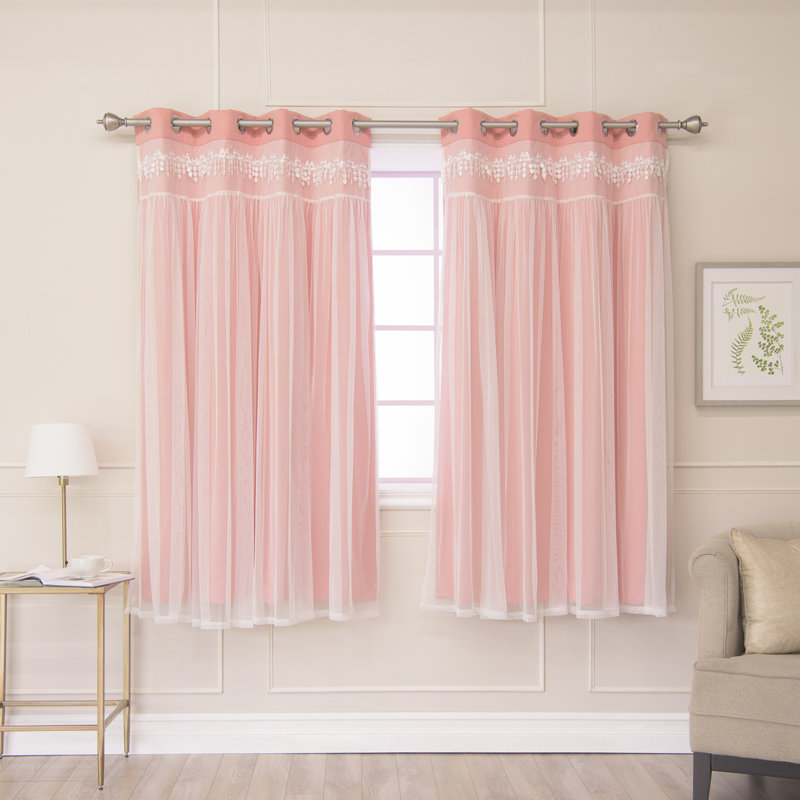 Panneaux de rideaux obscurcissants et isolants avec œillets Loar, Lilas, L 52 po x L 63 po