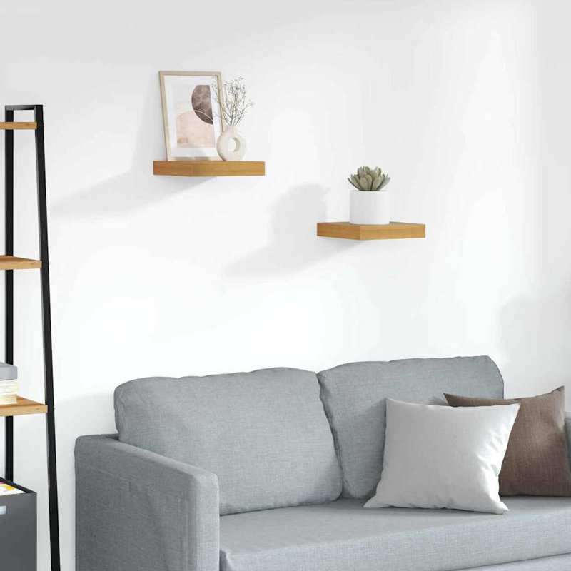 Floating Shelf, 4cm H x 23cm W x 23.5cm D, Brown