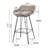 Aranza Polyethylene (PE) Wicker Outdoor 29.25'' Bar Stool with Cushion-1814252953