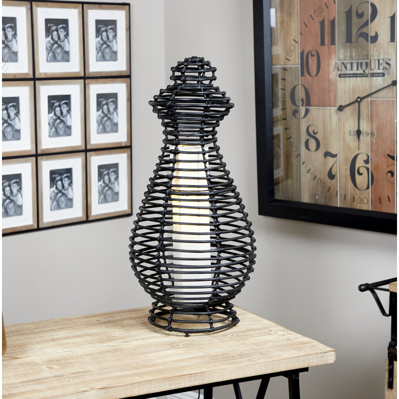 Lampe de table 28 po Chang, Noir