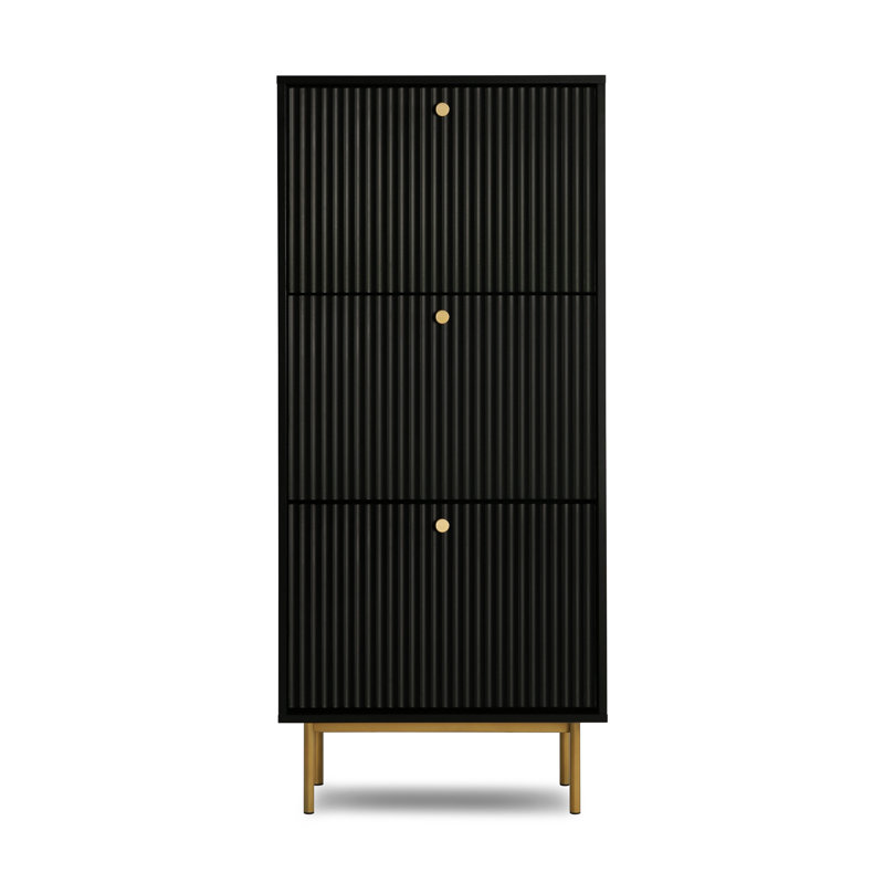 18 Pair Shoe Rack, Black