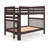 Treva Solid Wood Standard Bunk Beds Full over Full, 4 Step Ladder, Dark Cherry-1218816150-1234733488