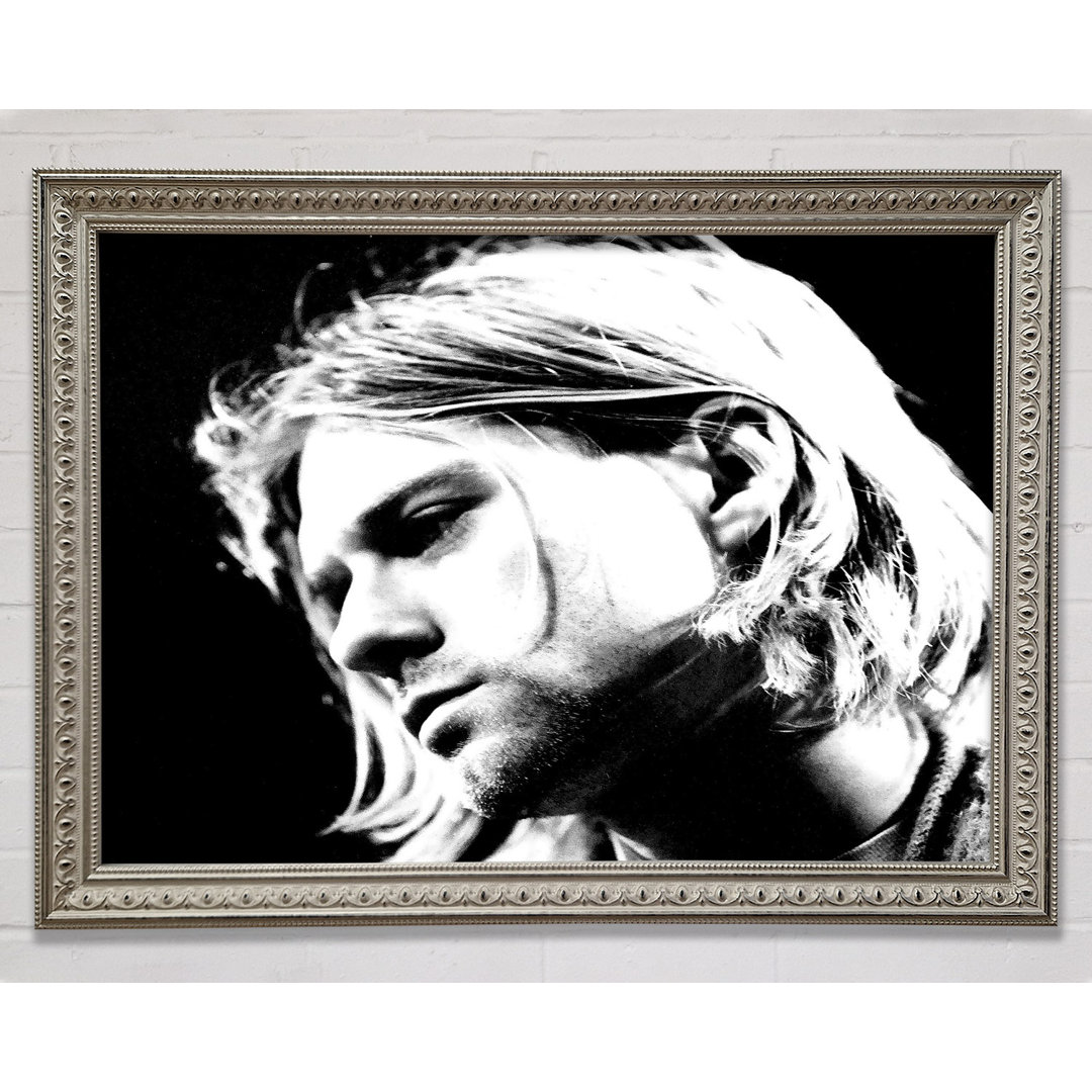 Kurt Cobain Gesicht - Einzelner Bilderrahmen Kunstdrucke