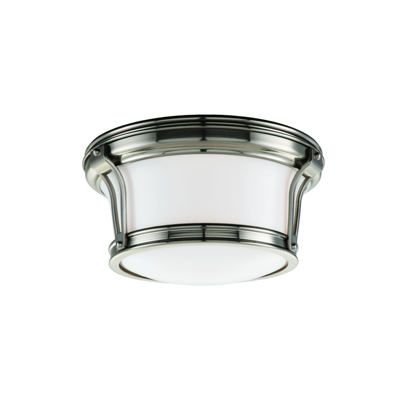 Newport Flush Flush Mount, Aged Brass, 5.25"H x 10" Dia.
