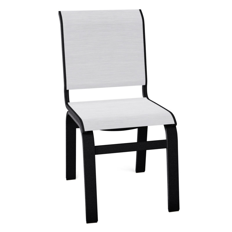 Chaise d'appoint de salle à manger Hiraku, Noir texturé, Abalone