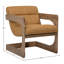 Bridges Polyester and Ash Wood Occasional Chair, Cream-456512188