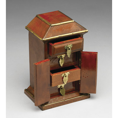 Boîte à bijoux en cuir