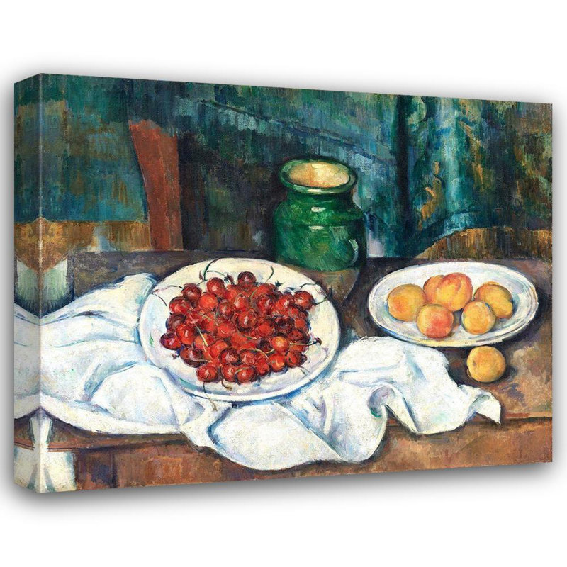 Art sur toile tendue avec galerie Red Barrel Studio® Cezanne, Paul: Still Life With Cherries And Peachesâ 53840