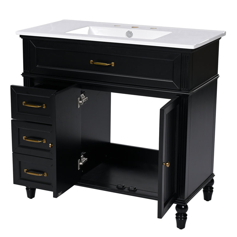36'' Single Bathroom Vanity With Ceramic Top