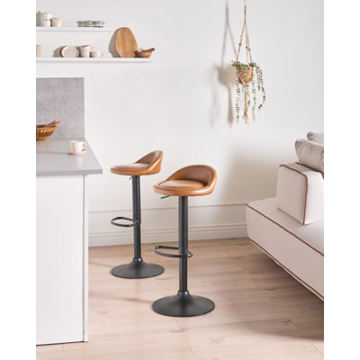 Swivel Yes Upholstered Faux Leather Yes Bar Stool