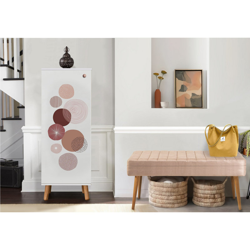 Ensemble de mobilier de couloir moderne, panneau de particules enduit 100% mélamine, armoire à chaussures (19,7 x 53,1 x 15,0 po) et banc (41,3 x 19,7 x 15,7 po), pieds en bois, tissu de velours élégant, conception géométrique