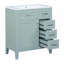 Ensemble de meuble-lavabo avec lavabo 30 po, armoire de salle de bain verte avec tiroirs, structure solide et panneau de fibres à densité moyenne