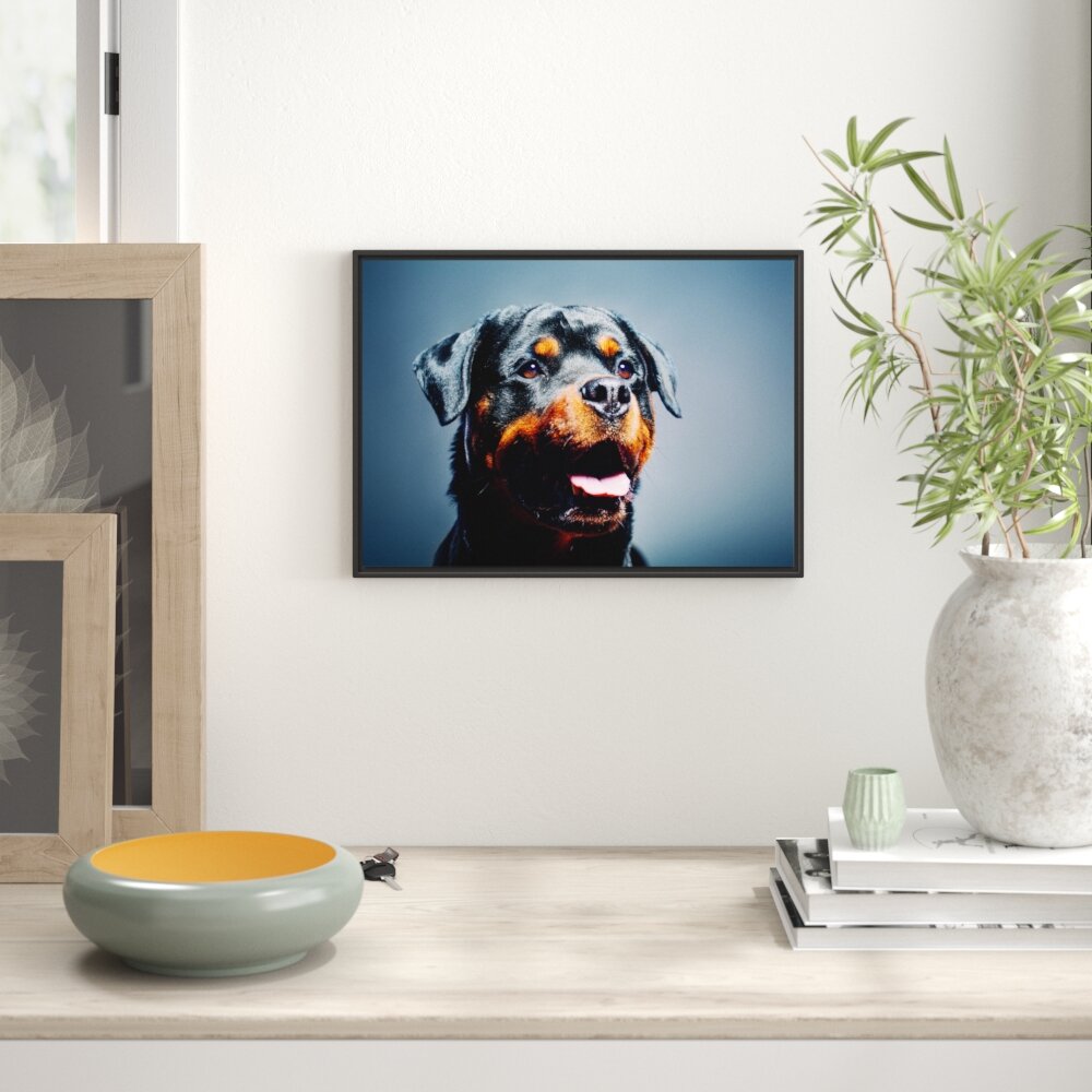 Gerahmter Fotodruck Faithful Rottweiler