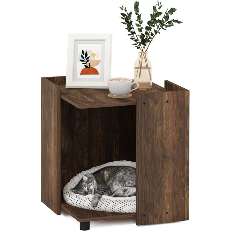 Multipurpose End Table With Storage, Columbia, Brown