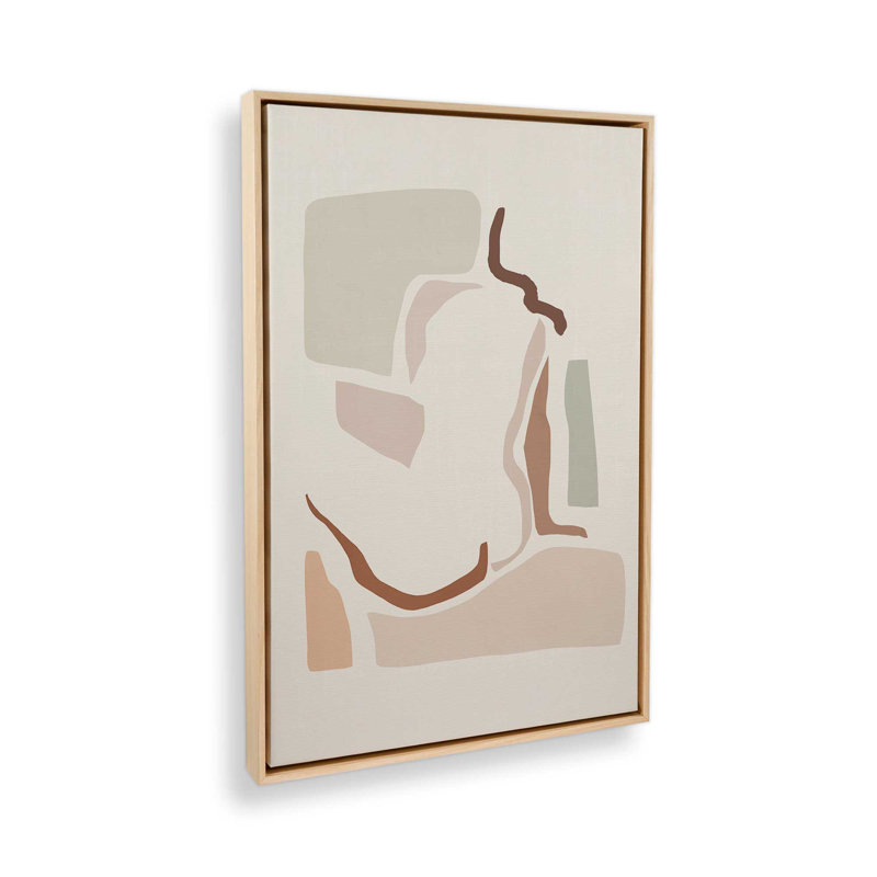 Modern Muse v1, reproduction sur toile, Cadre américain en érable flottant, H 36,75 po x l 24,75 po x P 1,75 po