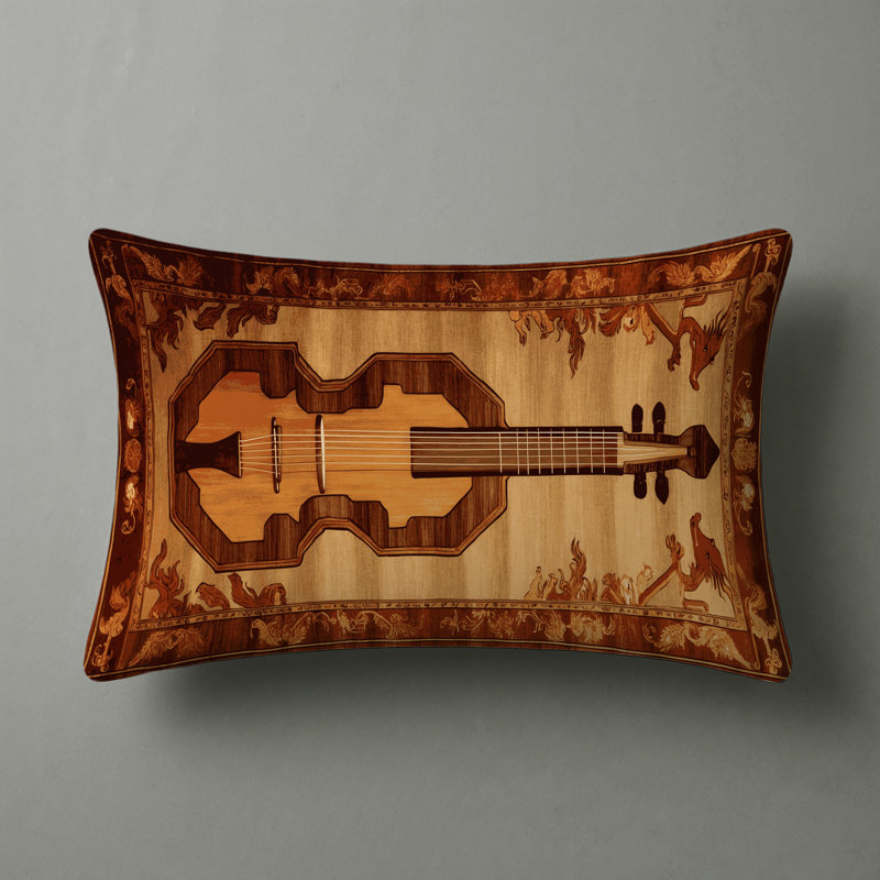 Indoor and Outdoor Throw Pillow, Rectangle 14"H x 20"W, Erhu
