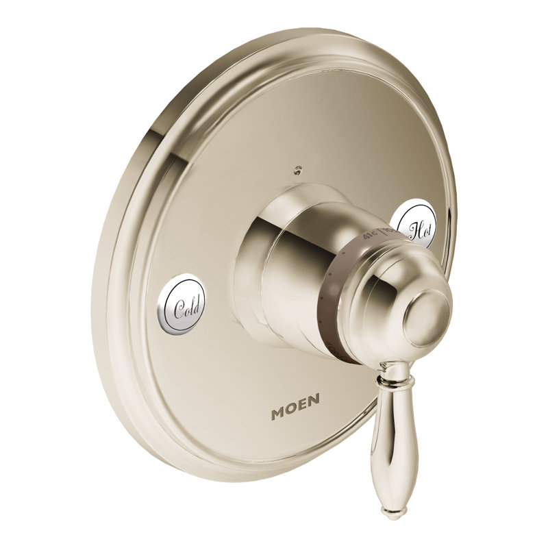 Weymouth Exacttemp Faucet Trim with Lever Handle, Polished Nickel