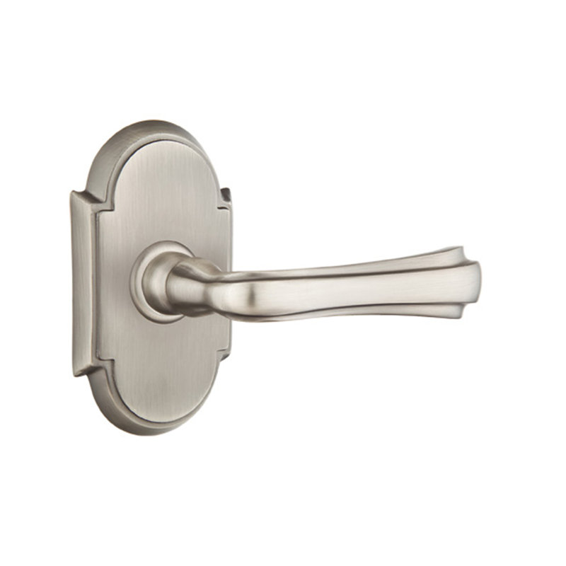 Faux levier de porte double avec rosette Wembley, Droite, Nickel antique