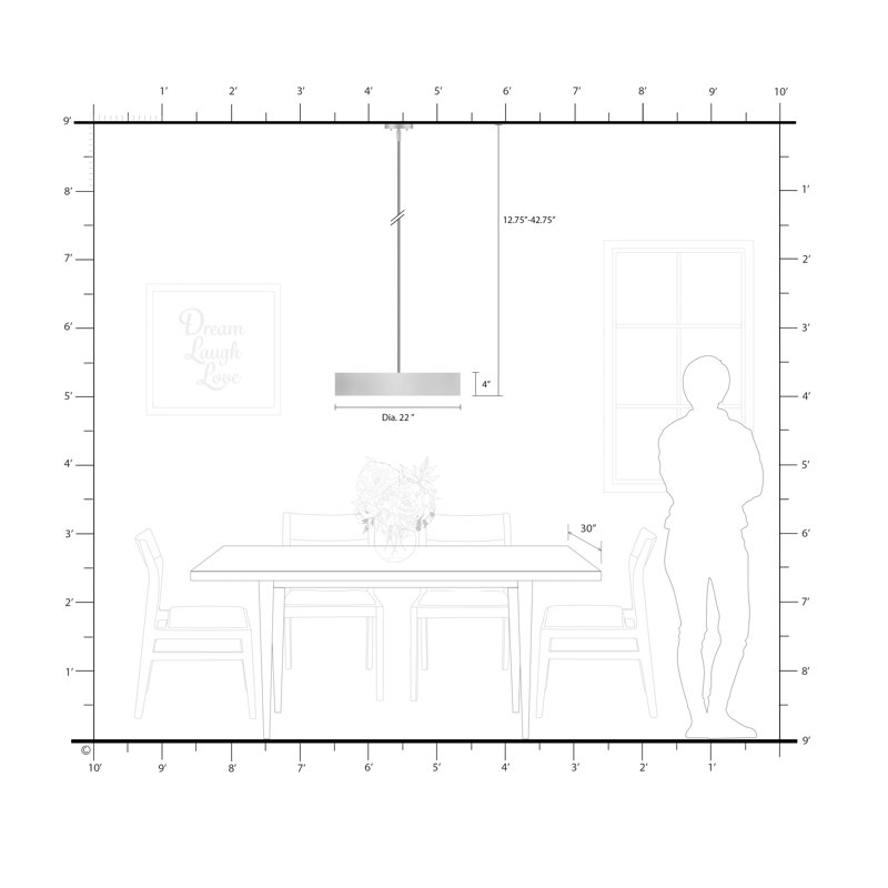 Lustre tambour Ashtun, Nickel brossé, Blanc cassé, 4