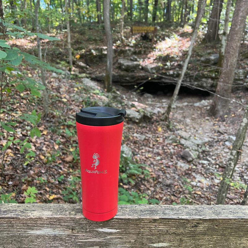 Tasse de voyage en acier inoxydable 16 oz isotherme 16 oz, Rouge aurore