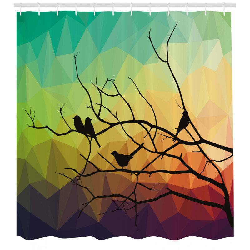 Shower Curtain with Hooks Included, 70" H x 69" W