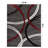 Weekes Performance Area Rug in Gray/Red/Black-1173044857