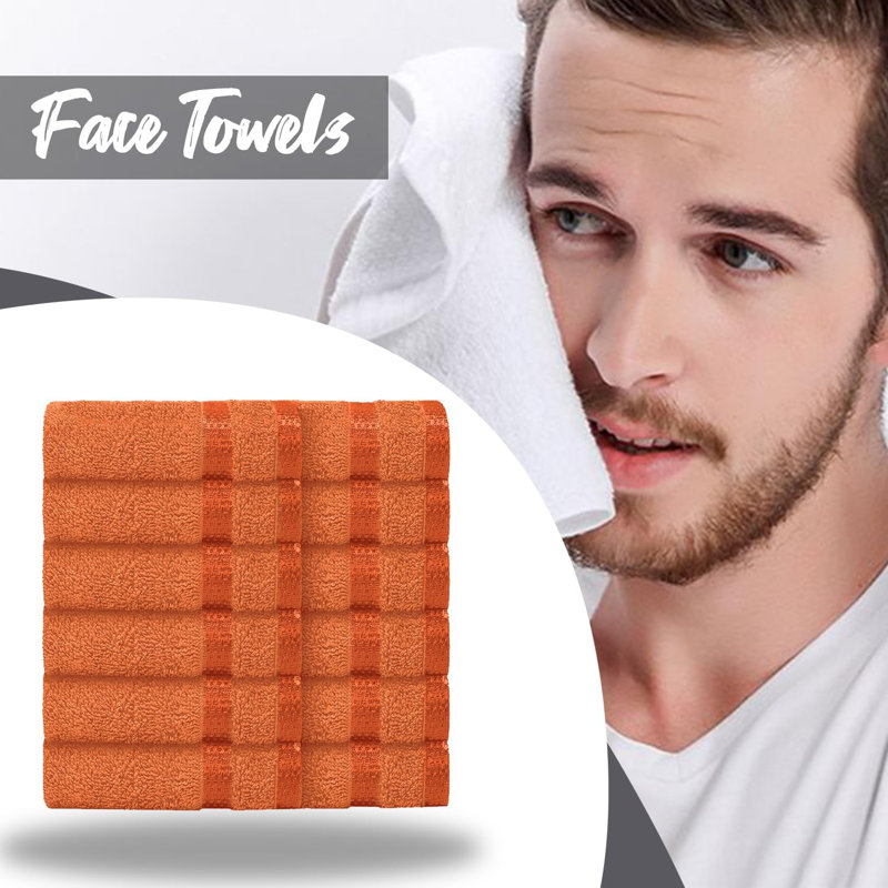 Milven Premium Face Cloth, Orange