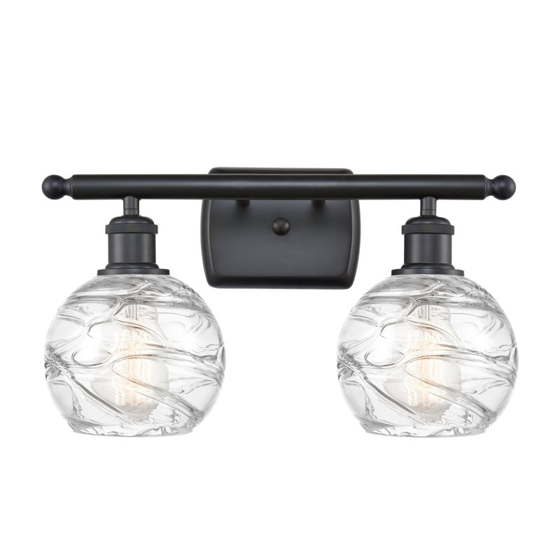 Éclairage pour meuble-lavabo à intensité variable Halvorson, Ampoule non incluse, Noir mat, Transparent