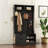 Hall Tree With 6 Hooks,Coat Hanger, Entryway Bench, Storage Bench,For Entrance, Hallwa