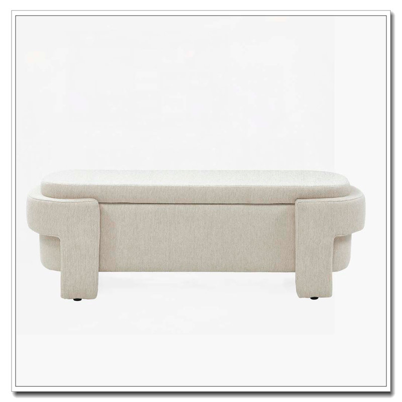 Banc de rangement rabattable, Beige