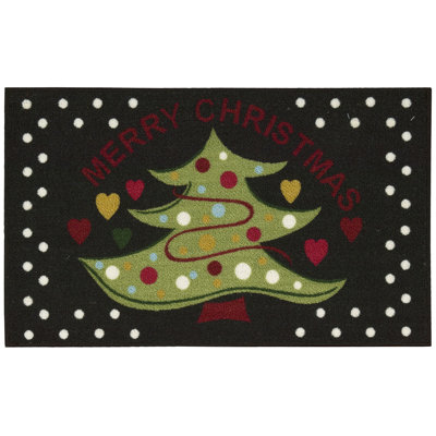 Tapis de noël sapin noir