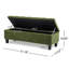 Banc avec revêtement bouclé, espace de rangement, pieds en bois d'hévéa, capacité de 136 kg, capitonnage à boutons et surpiqûres en losange, idéal pour la décoration du salon, 132 cm (L) x 44 cm (l) x 46 cm (H), rangement, support, charnières souples