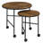 Ensemble de tables gigognes, chêne rétro