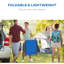 Chaise longue pliable, dossier inclinable à 4 positions, conception portable à trois volets et filet respirant pour la piscine, le camping et la randonnée - bleu marine-1223790430-1223790426