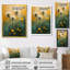 Art nouveau pissenlit blanc et jaune Collage II - art mural pissenlit-1888612255-1888612231