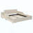 Velvet Upholstered Grounded Platform Bed, Mother & Child Bed with Bedside Desk, Storage Shelf and Round Stool for Kids Bedroom-2021531393-2021531394