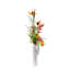 Tropical Flower Arrangement in White Leaf Vase