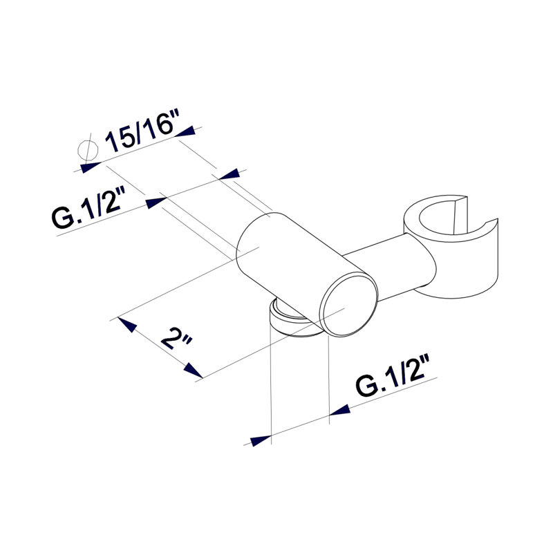 Handshower Outlet With Holder, Polished Nickel