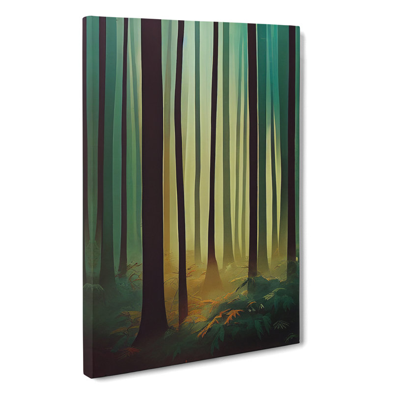 XV1022-4734X Tranquil Forest - Print, Wrapped Canvas, 50cm H x 35cm W, No Matte