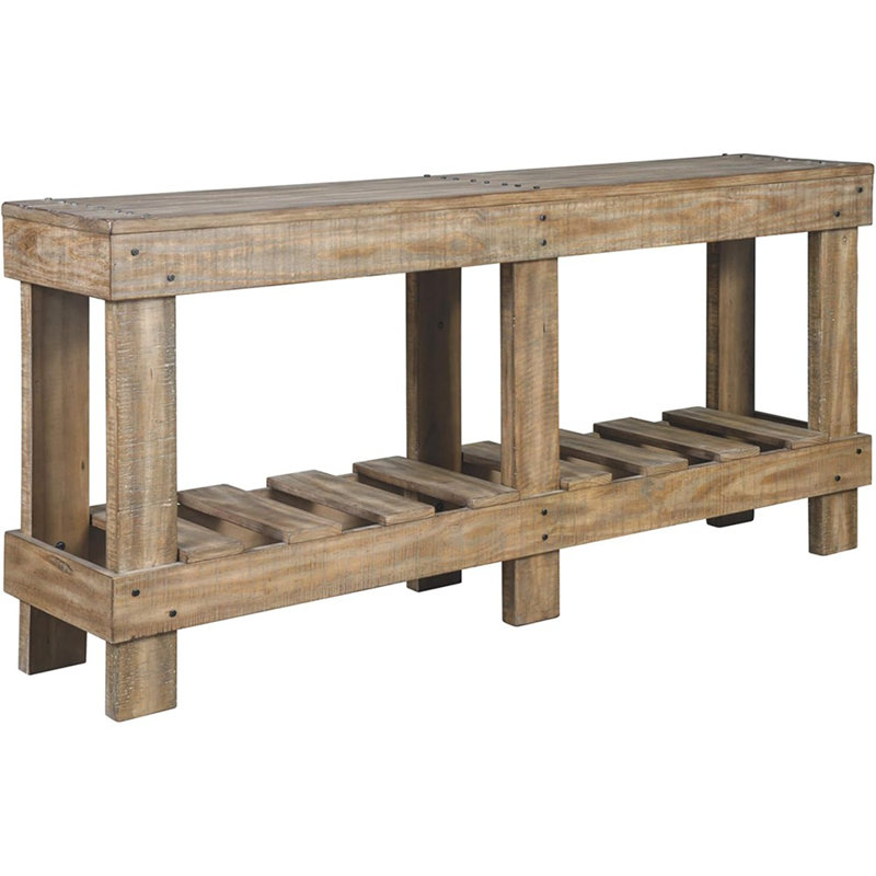 Console rustique rustique, brun