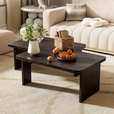 Table basse de salon, épissure rectangulaire, construction, capacité de 25 lb, table à assemblage simple, minimaliste, espace, facile à assembler