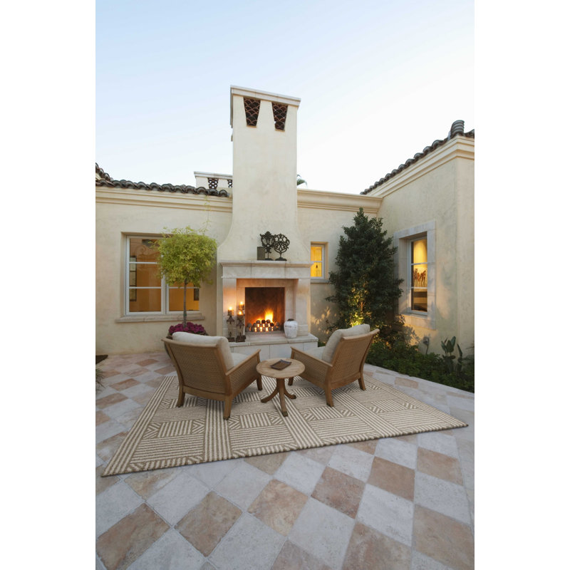 Tapis en polypropylène traité UV 3 pi x 5 pi beige