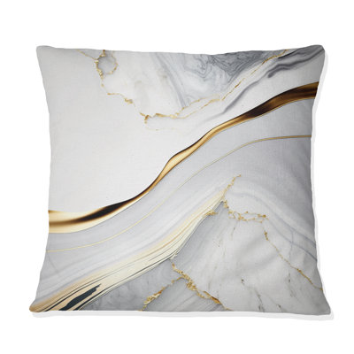 Abstract Geode Waves Grey IV - coussin imprimé