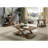Transitional 1Pc Sofa Table Occasional Tables Plank Style Top Antique Light Oak Open Bottom Shelf