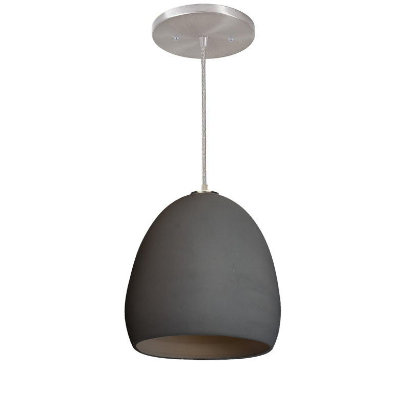 1 - Light Pendant, Black, Matte White, 100" H x 7" W x 7" D
