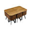 Ensemble Karoline 7 pièces avec 6 chaises rembourrées et pieds en métal-803787700