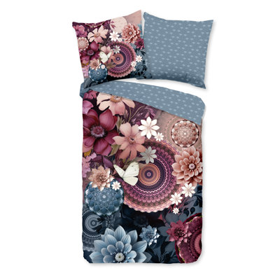 Cotton Abstract Duvet Cover with Pillowcases